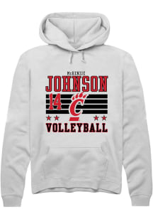 McKenzie Johnson Cincinnati Bearcats Mens White NIL Striped Player Hood