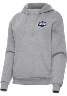 Antigua Greensboro Swarm Womens Grey Heather Victory Hooded Sweatshirt