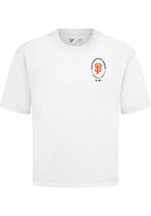 Levelwear San Francisco Giants White Signature Knit Register Short Sleeve Fashion T Shirt