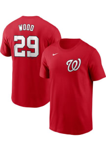 James Wood Washington Nationals Red Alt Short Sleeve Player T Shirt