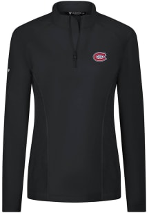 Levelwear Montreal Canadiens Womens Black Upright 3D Embroidered Patch Qtr Zip