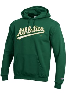 Champion Oakland Athletics Mens Green Powerblend Long Sleeve Hoodie