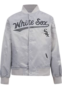 Pro Standard Chicago White Sox Youth Silver Classic Chenille Light Weight Jacket