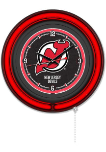 New Jersey Devils Double Neon Wall Clock