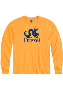 Drexel Dragons Gold Big Logo Long Sleeve T Shirt