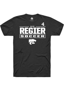 Alix Regier K-State Wildcats Black NIL Stacked Box Short Sleeve Player T Shirt