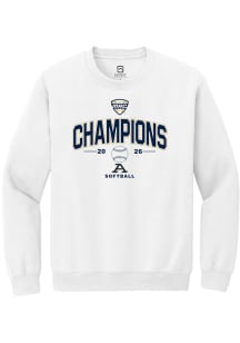 Summit Sportswear Akron Zips Mens White MAC Softball Tournament Champions 2026 Long Sleeve Crew Sw..