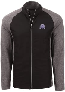 Cutter and Buck Northwestern Wildcats Mens Black Vault Adapt Eco Medium Weight Jacket