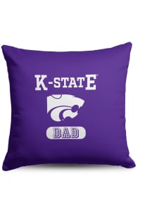 K-State Wildcats Dad 18x18 Throw Pillow - Purple