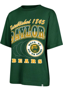 47 Baylor Bears Womens Green Shimmer Shot Short Sleeve T-Shirt