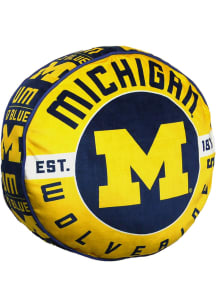 Michigan Wolverines 15 Cloud Throw Pillow - Blue
