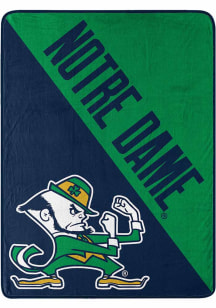 Notre Dame Fighting Irish Halftone 46x60 Raschel Throw Blanket - Blue