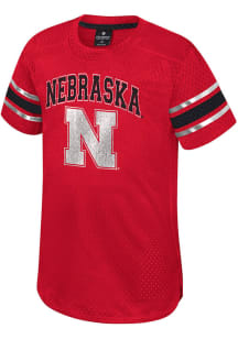 Colosseum Nebraska Cornhuskers Toddler Girls Red Aunt Trixie Short Sleeve Dress