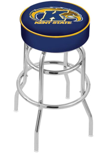 Kent State Golden Flashes Double-Ring Swivel Pub Stool - Black