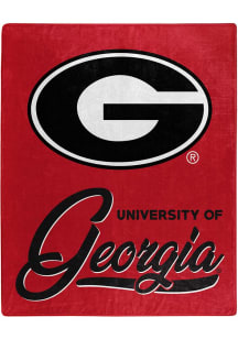 Georgia Bulldogs Signature Raschel Throw Blanket - Red