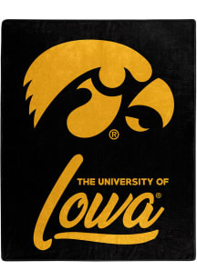 Iowa Hawkeyes Signature Raschel Throw Blanket - Black