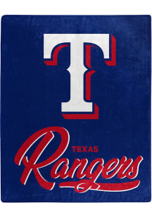 Texas Rangers Signature Raschel Throw Blanket - Blue