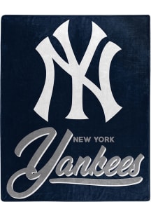 New York Yankees Signature Raschel Throw Blanket - Blue
