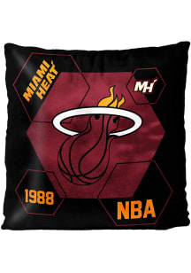Miami Heat Velvet Reverse Throw Pillow - Red