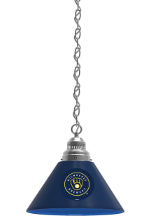 Milwaukee Brewers Single Silver Billiard Lamp
