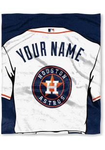 Houston Astros Personalized Jersey Silk Touch Fleece Blanket - Navy Blue