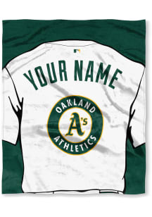 Oakland Athletics Personalized Jersey Silk Touch Fleece Blanket - Green