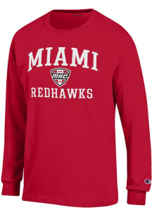 Champion Miami RedHawks Red MAC Arch Jersey Long Sleeve T Shirt
