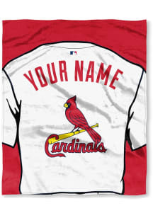 St Louis Cardinals Personalized Jersey Silk Touch Fleece Blanket - Red
