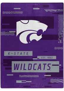 K-State Wildcats Royal Plush Raschel Throw Blanket - Purple