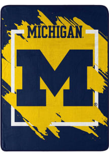 Michigan Wolverines Dimensional Micro 46x60 Raschel Throw Blanket - Blue