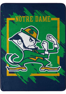 Notre Dame Fighting Irish Dimensional Micro 46x60 Raschel Throw Blanket - Blue