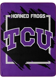 TCU Horned Frogs Dimensional Micro 46x60 Raschel Throw Blanket - Purple