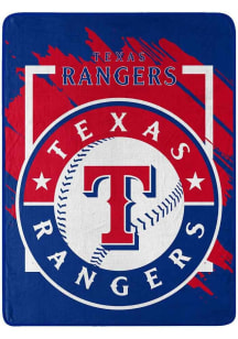 Texas Rangers Dimensional Micro 46x60 Raschel Throw Blanket - Blue