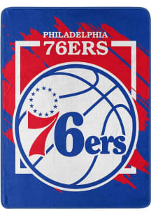 Philadelphia 76ers Dimensional Micro 46x60 Raschel Throw Blanket - Blue