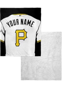 Pittsburgh Pirates Personalized Jersey Silk Touch Sherpa Fleece Blanket - Black