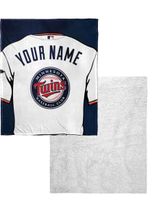 Minnesota Twins Personalized Jersey Silk Touch Sherpa Fleece Blanket - Red