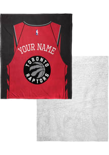 Toronto Raptors Personalized Jersey Silk Touch Sherpa Fleece Blanket - Red