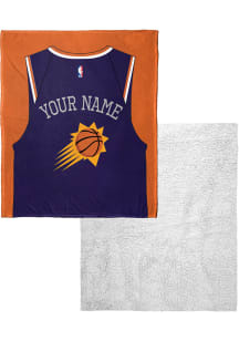 Phoenix Suns Personalized Jersey Silk Touch Sherpa Fleece Blanket - Purple