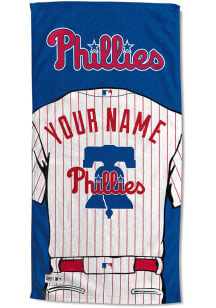Philadelphia Phillies Personalized Jersey Beach Towel