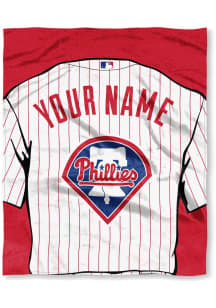 Philadelphia Phillies Personalized Jersey Silk Touch Fleece Blanket - Blue