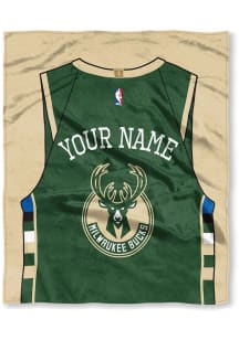 Milwaukee Bucks Personalized Jersey Silk Touch Fleece Blanket - Green