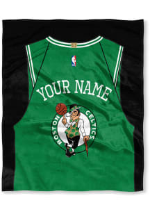 Boston Celtics Personalized Jersey Silk Touch Fleece Blanket - Green