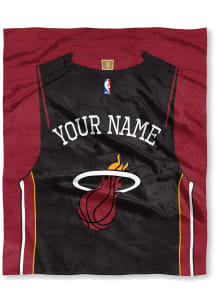 Miami Heat Personalized Jersey Silk Touch Fleece Blanket - Red