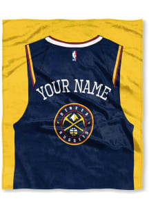 Denver Nuggets Personalized Jersey Silk Touch Fleece Blanket