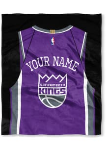 Sacramento Kings Personalized Jersey Silk Touch Fleece Blanket - Purple