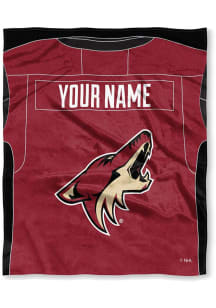 Arizona Coyotes Personalized Jersey Silk Touch Fleece Blanket