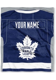 Toronto Maple Leafs Personalized Jersey Silk Touch Fleece Blanket - Blue