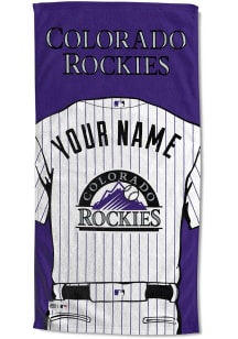 Colorado Rockies Personalized Jersey Beach Towel