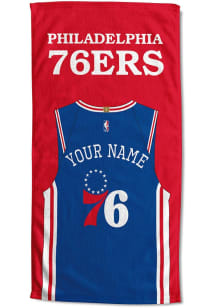Philadelphia 76ers Personalized Jersey Beach Towel