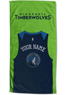 Minnesota Timberwolves Personalized Jersey Beach Towel